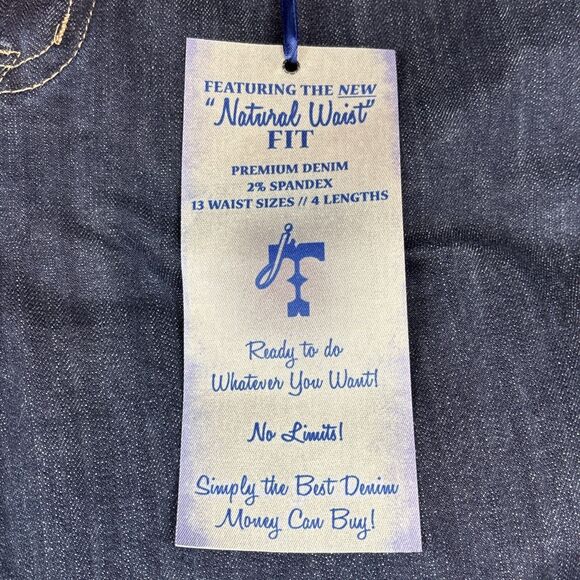 Cowgirl Tuff NWT Just Tuff Jeans Women 34 XLong Dark Wash Natural Waist Stretch - Picture 5 of 12